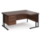 Maestro Cantilever Leg Corner Desk with Two Drawer Pedestal